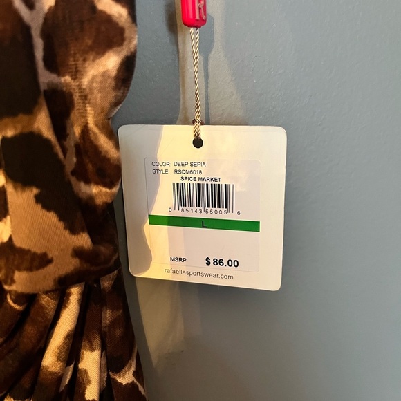 Rafaella Leopard Print dress in Brown and Cream size large NWT - Picture 3 of 4